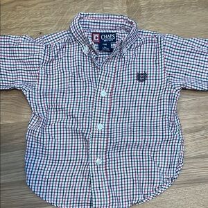 💚 5 for $20/ Red and Blue Plaid Button-Up Shirt